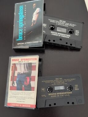 Bruce Springsteen 2 Cassette Lot Chimes Of Freedom, Born In The USA